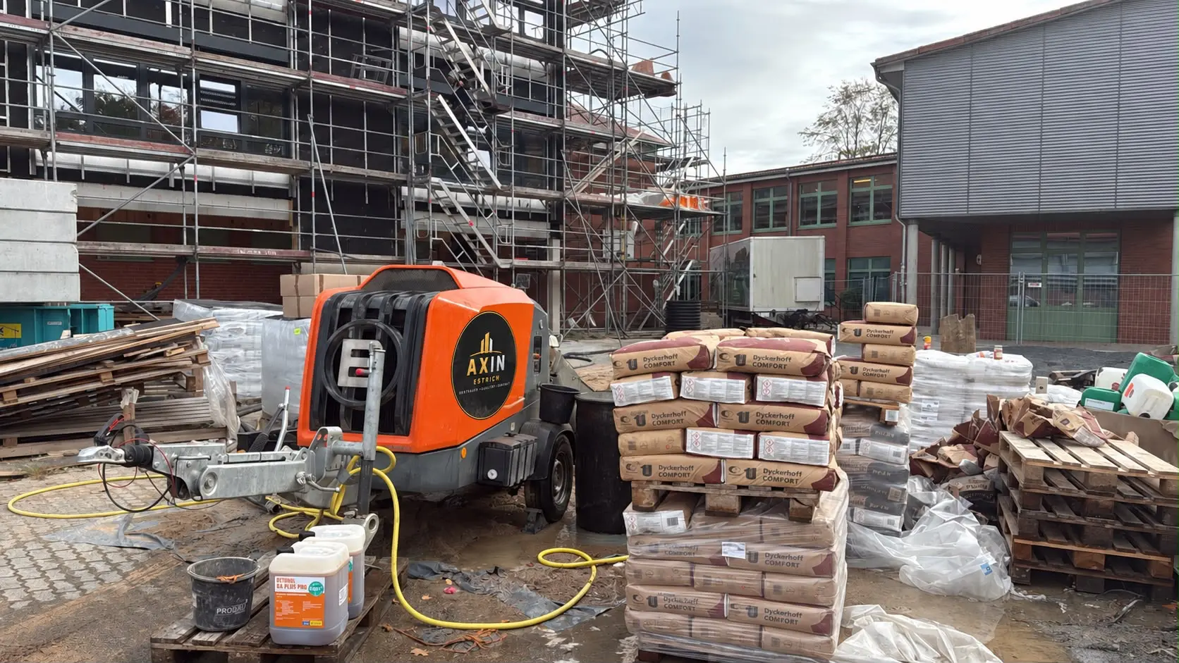Fördertechnik auf der Baustelle